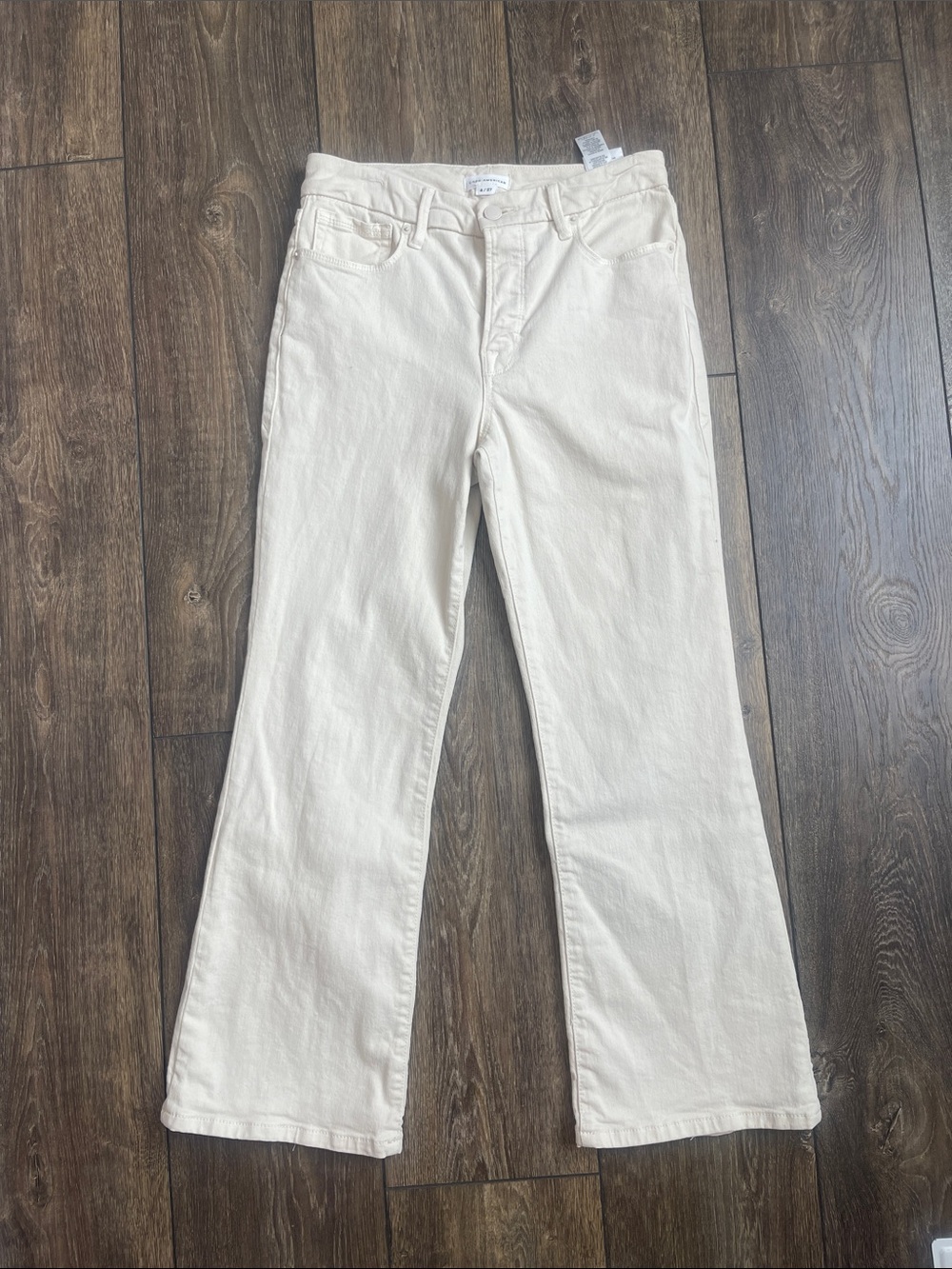 Women’s Cream Flared Jeans